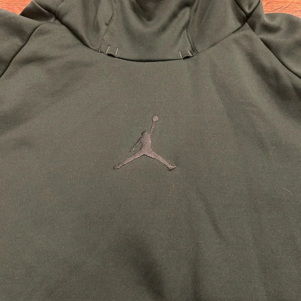 Nike Air Jordan Fleece Hoodie Center Logo Green Men Size Small